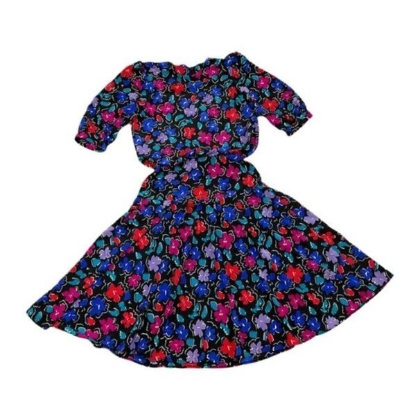 Debenhams Floral colorful half sleeve dress size 8 / uk12 Gorgeous Colorful - Picture 1 of 16